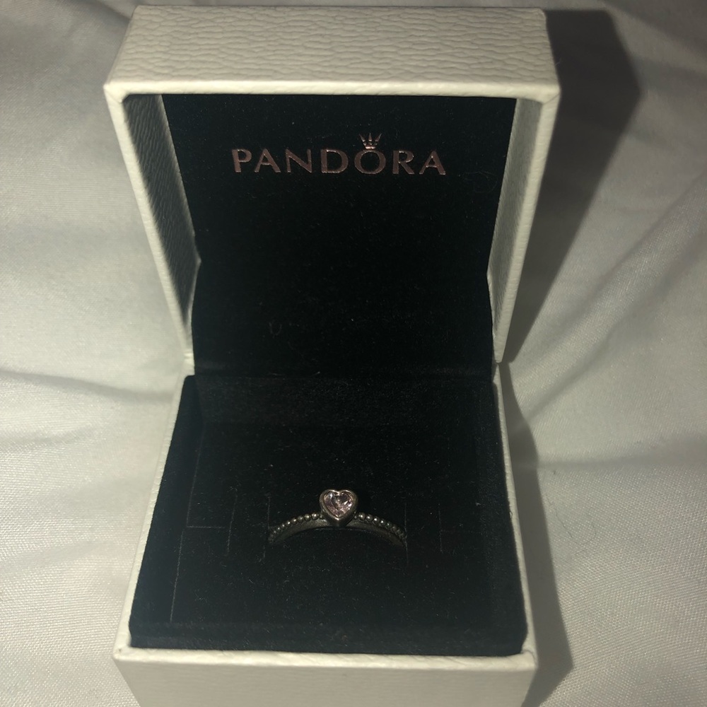 Pandora One Love Ring, Synthetic Pink Sapphire